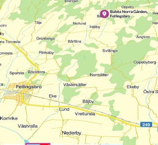 Klicka så visas Google Map interaktiv karta
